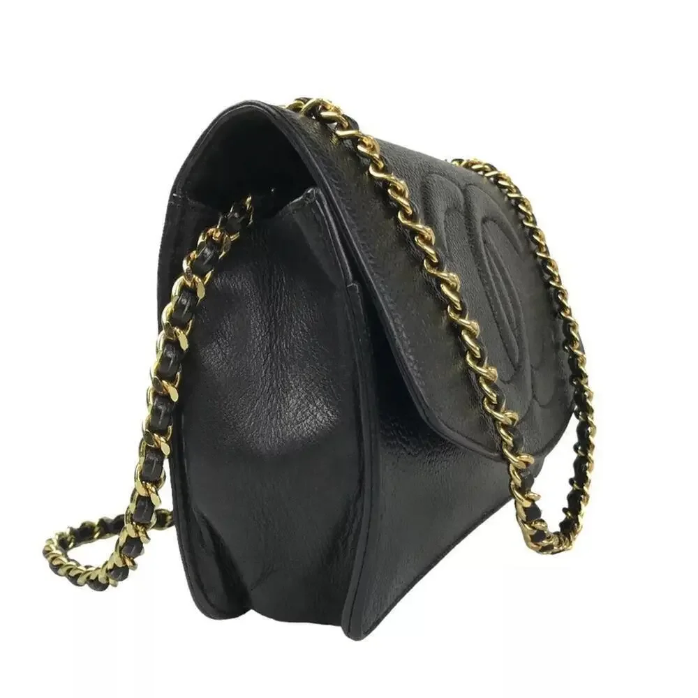 CHANEL CC CAVIAR LEATHER FLAP BAG